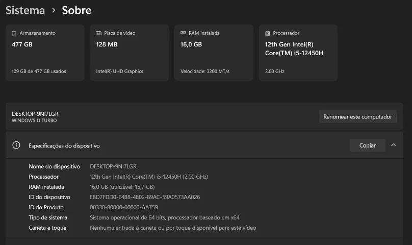 Notebook Acer i5-12450H 16GB RAM 512GB SSD Tela de 15,6' - Foto 4