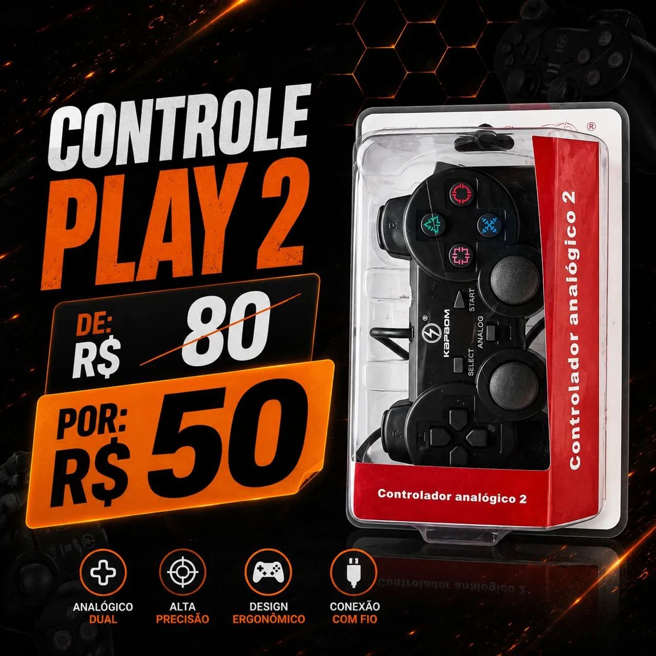 Controle play 2 Entregamos 