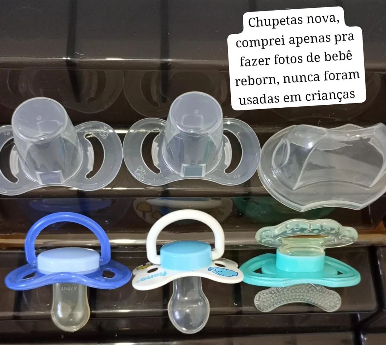 Kit com 2 chupetas e um coçador de gengiva  - Foto 2