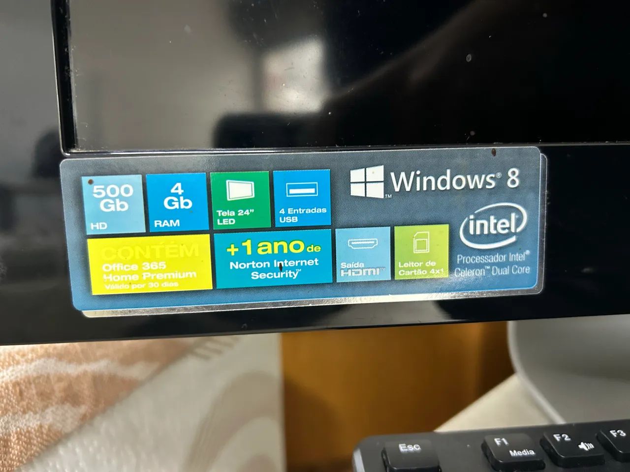 Computador All In One CCE 24" + Teclado e Mouse Sem Fio Novos - Foto 2