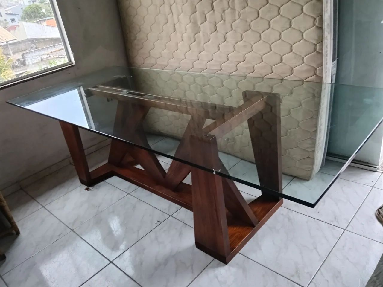 Mesa ,base e vidro  - Foto 2