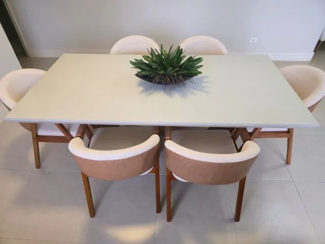 Mesa de jantar retangular com 6 cadeiras  - Foto 3