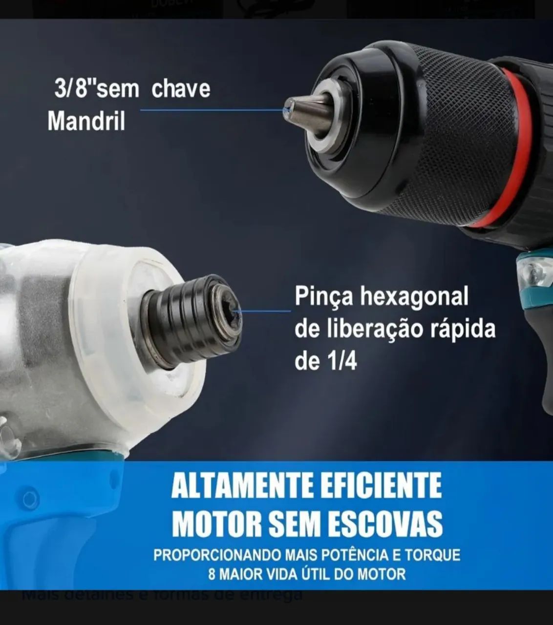 Parafusadeira e chave de impacto  - Foto 5