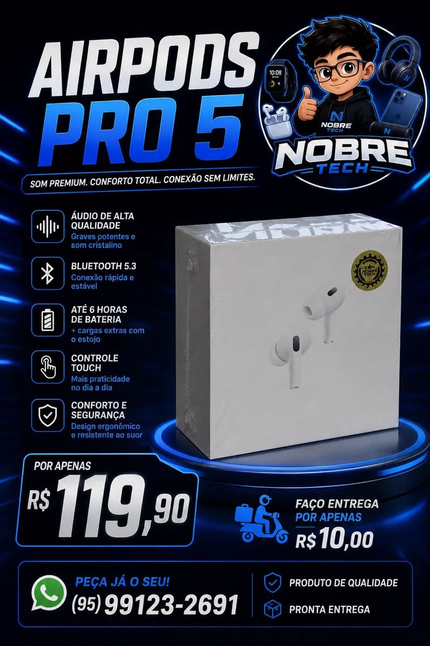 AirPods pro 5 Pra sair HOJE!!!