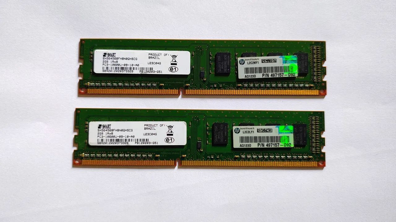 Memória RAM 4GB DDR3 (2 pentes) HP