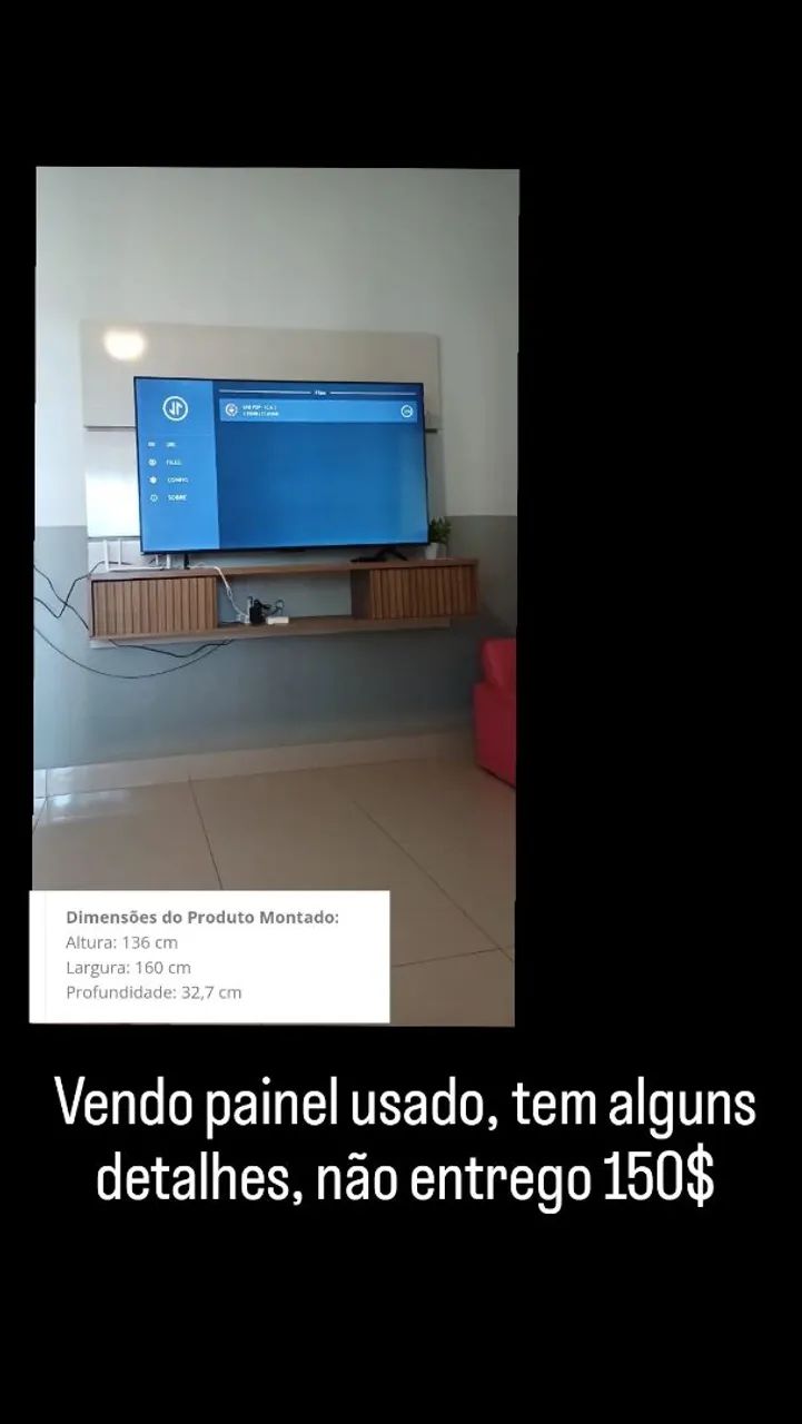 Vendo painel de tv usado até 60 polegadas  - Foto 4