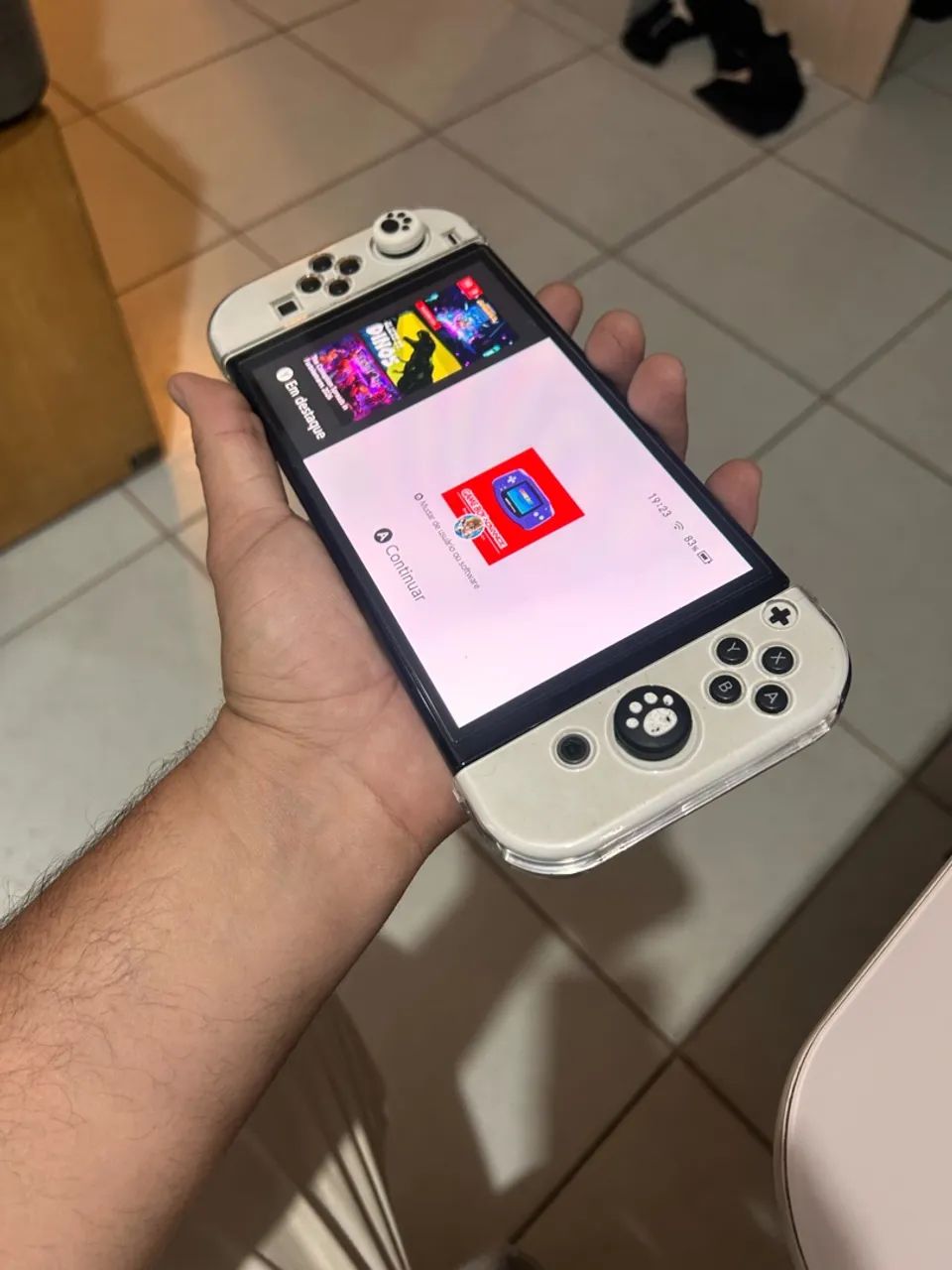 Nintendo Switch Oled + Caixa, Cabos, Case e Acessório  - Foto 2