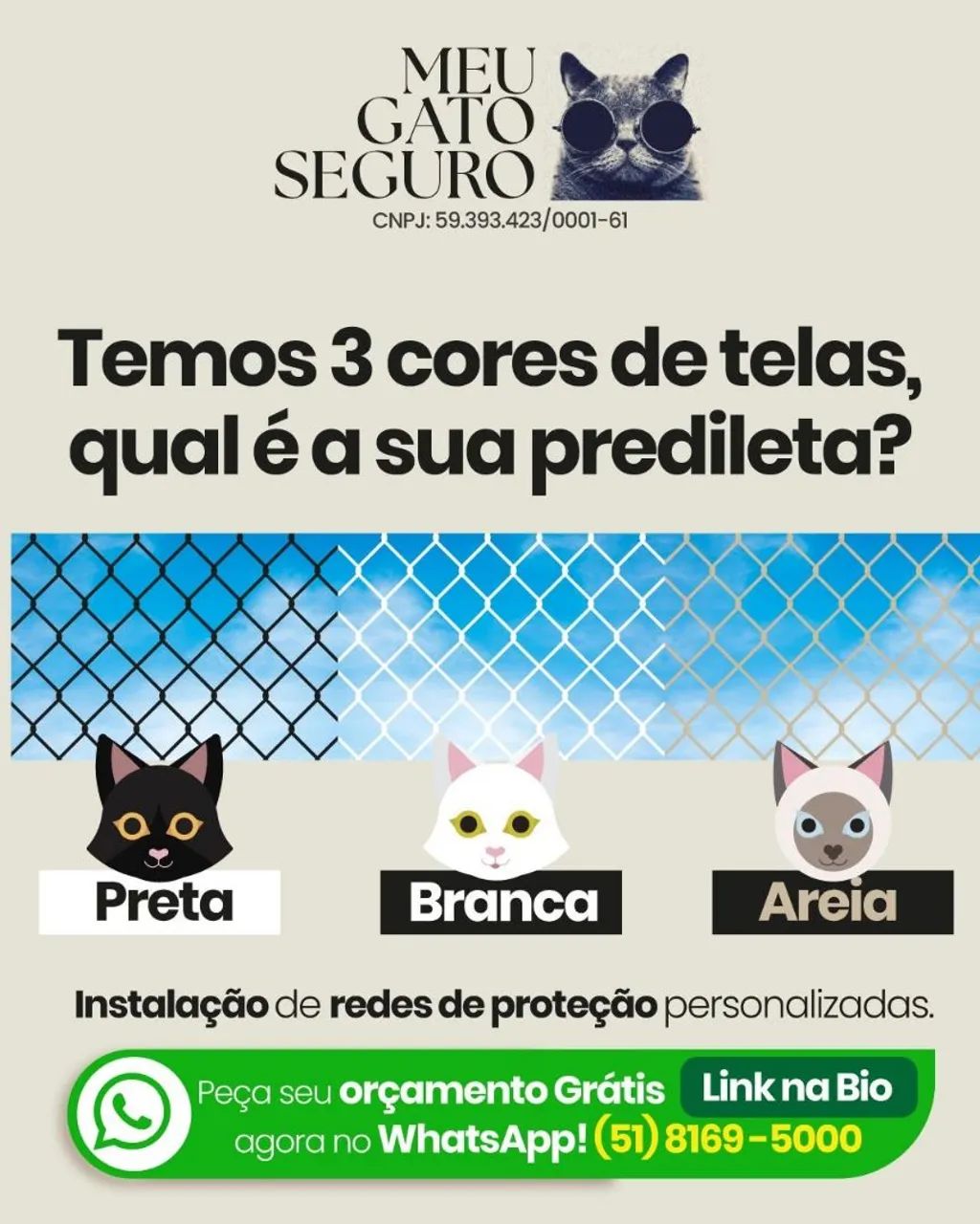 Instalamos redes de proteção para gatos e humanos  - Foto 4