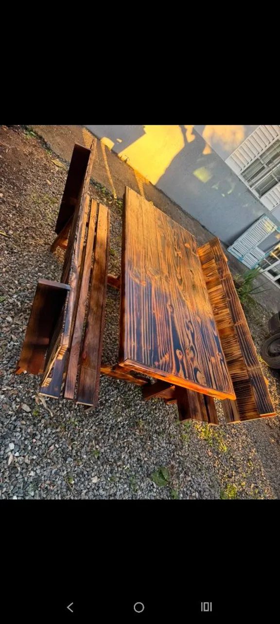 Jogo de mesa rustico  - Foto 2