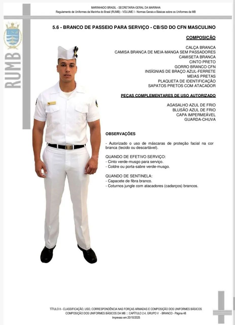 Uniforme "Branquinho" de Marinha - Foto 5