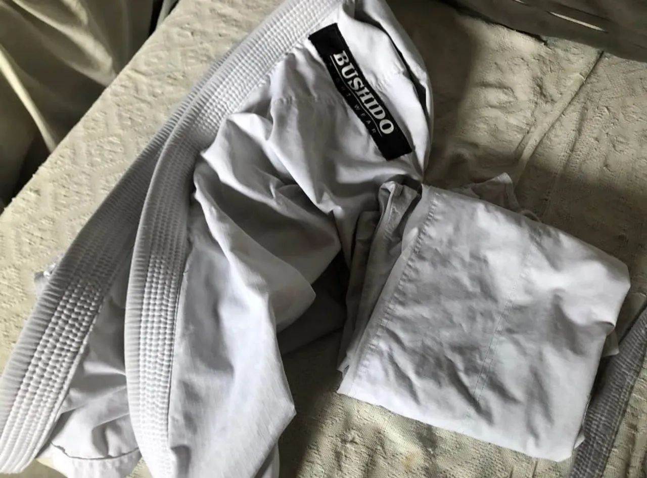 kimono jiu-jitsu A3 bushido + faixa branca A3 bushido - Foto 2