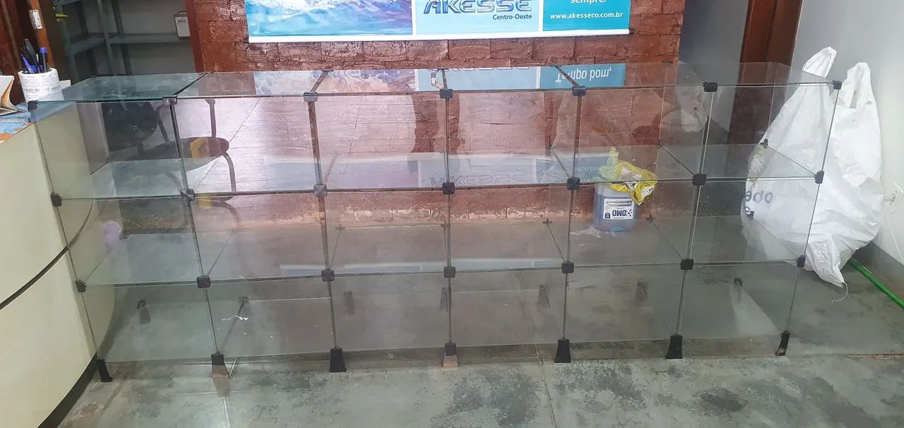balcão de vidro vitrine