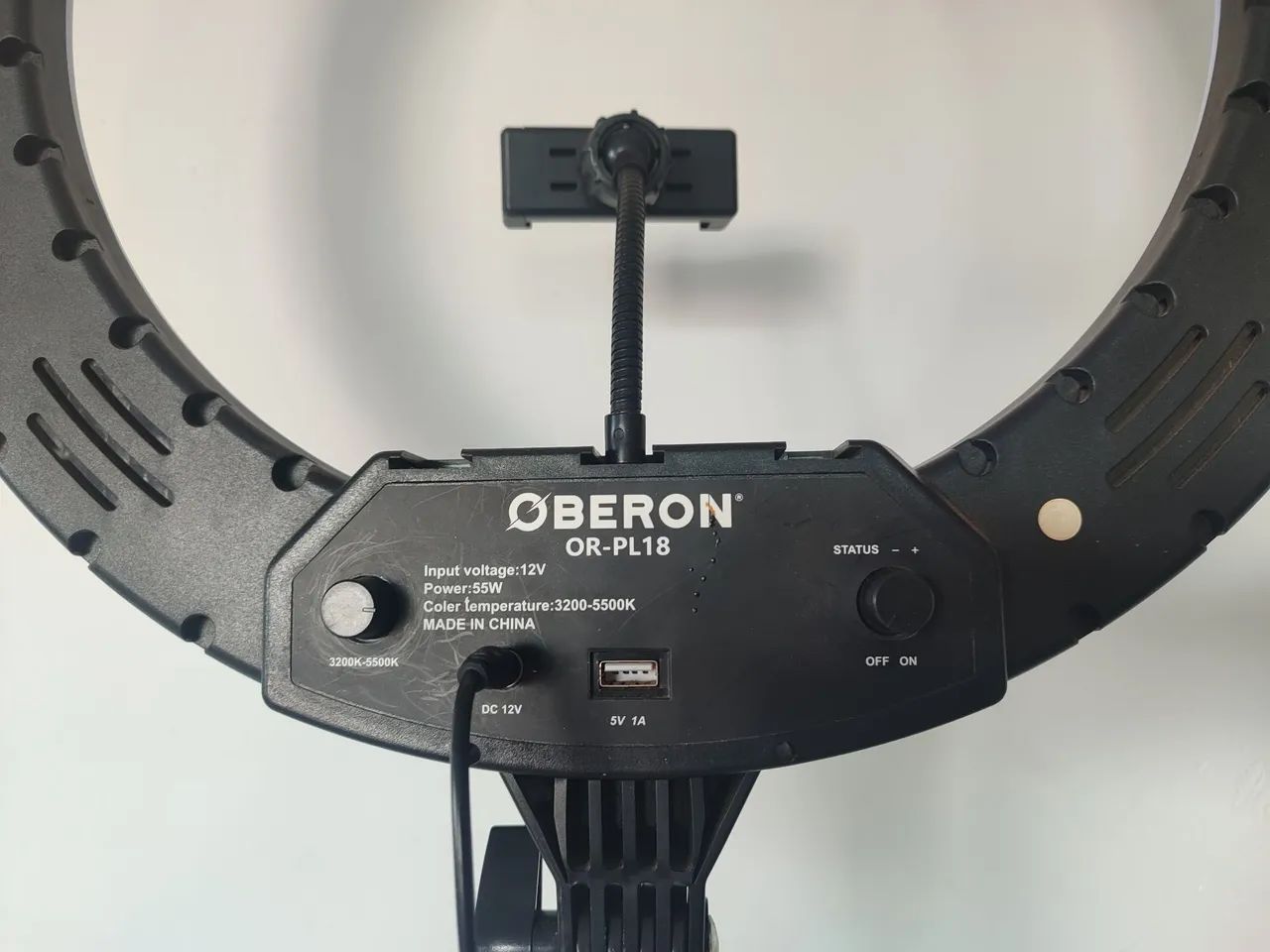 Ring Light Oberon OR-PL18 18" com Tripé - Excelente Estado - Foto 4