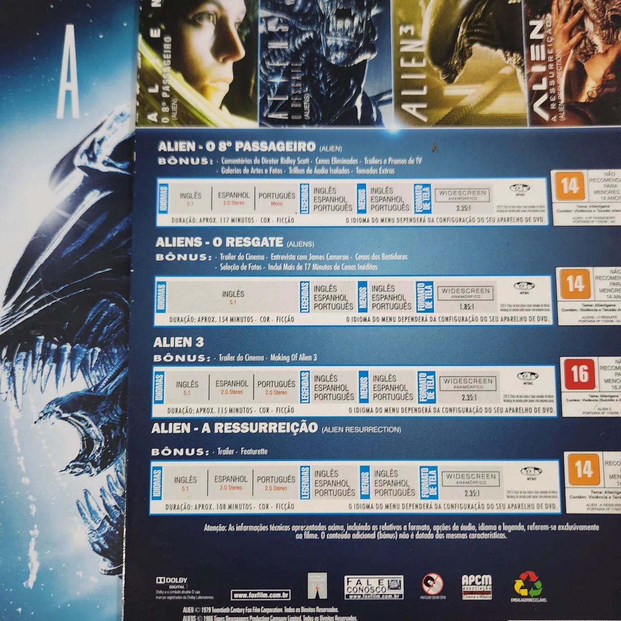 Box dvd ALIEN QUADRILOGIA  - Foto 3