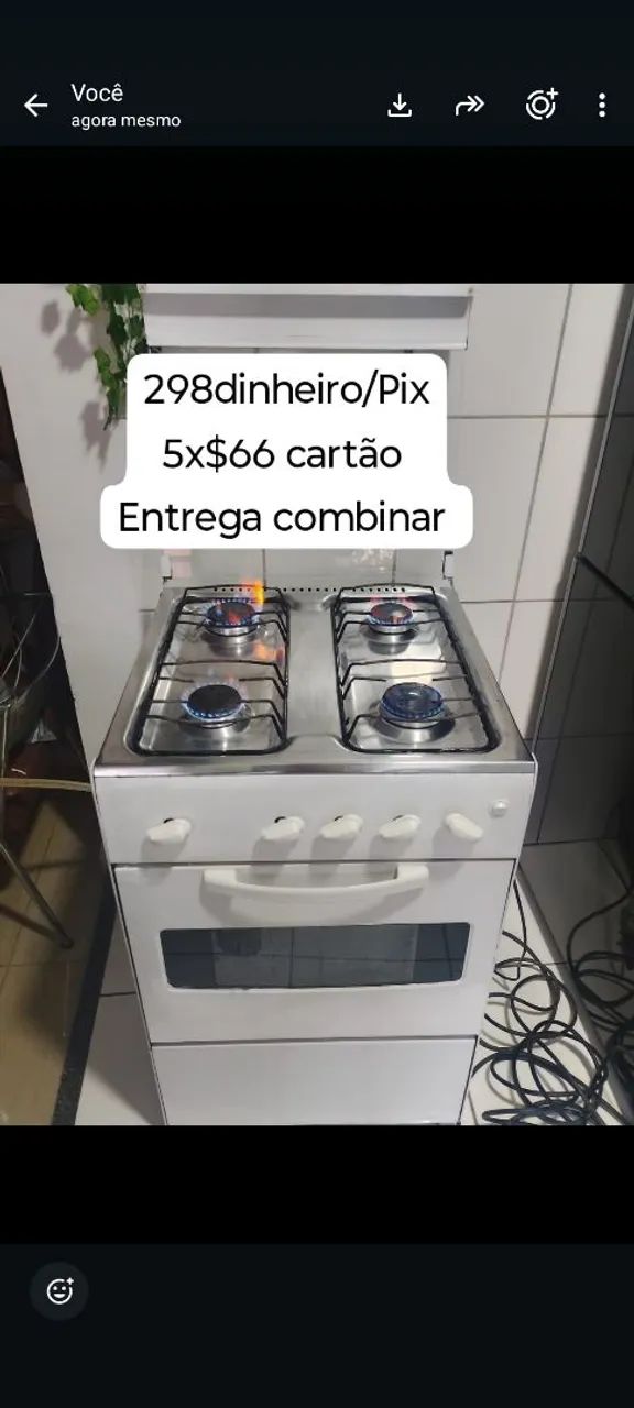 Funcionando e com garantia fogão 4 bocas