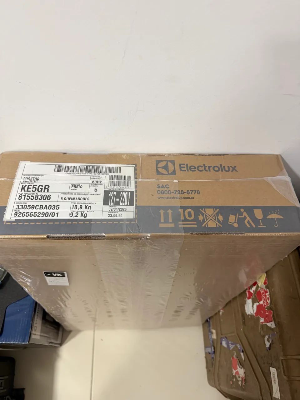 Cooktop 5 bocas eletrolux novo 