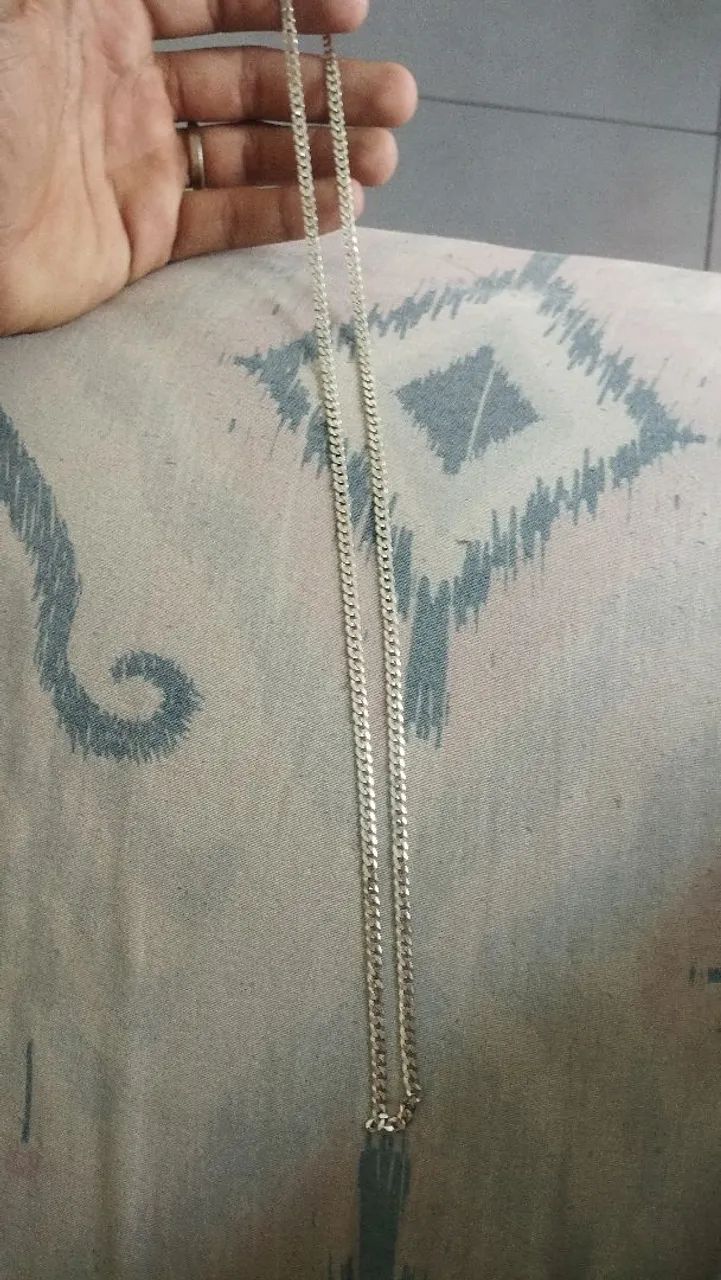 Corrente de prata legítima 925  - Foto 3