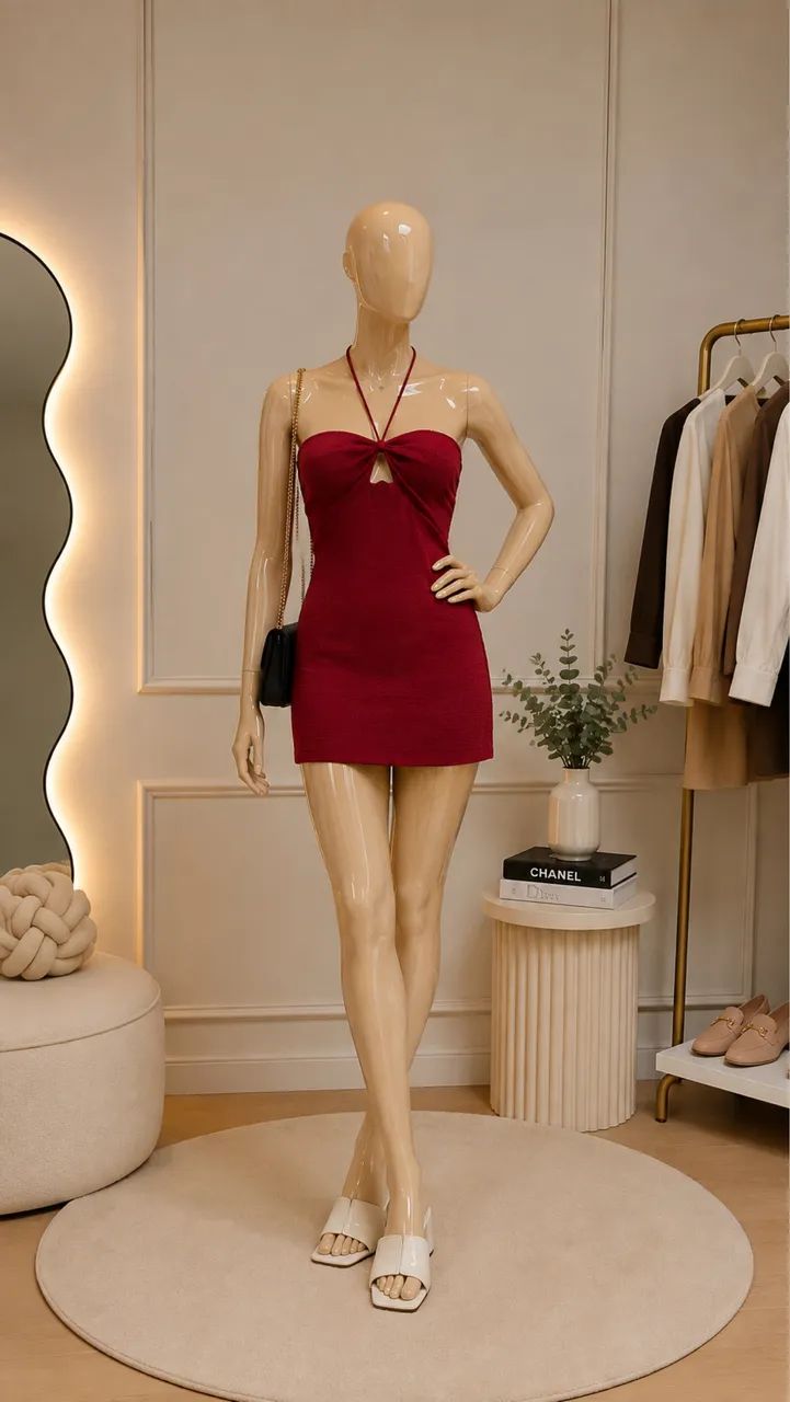 vestido tricot vermelho  - Foto 2