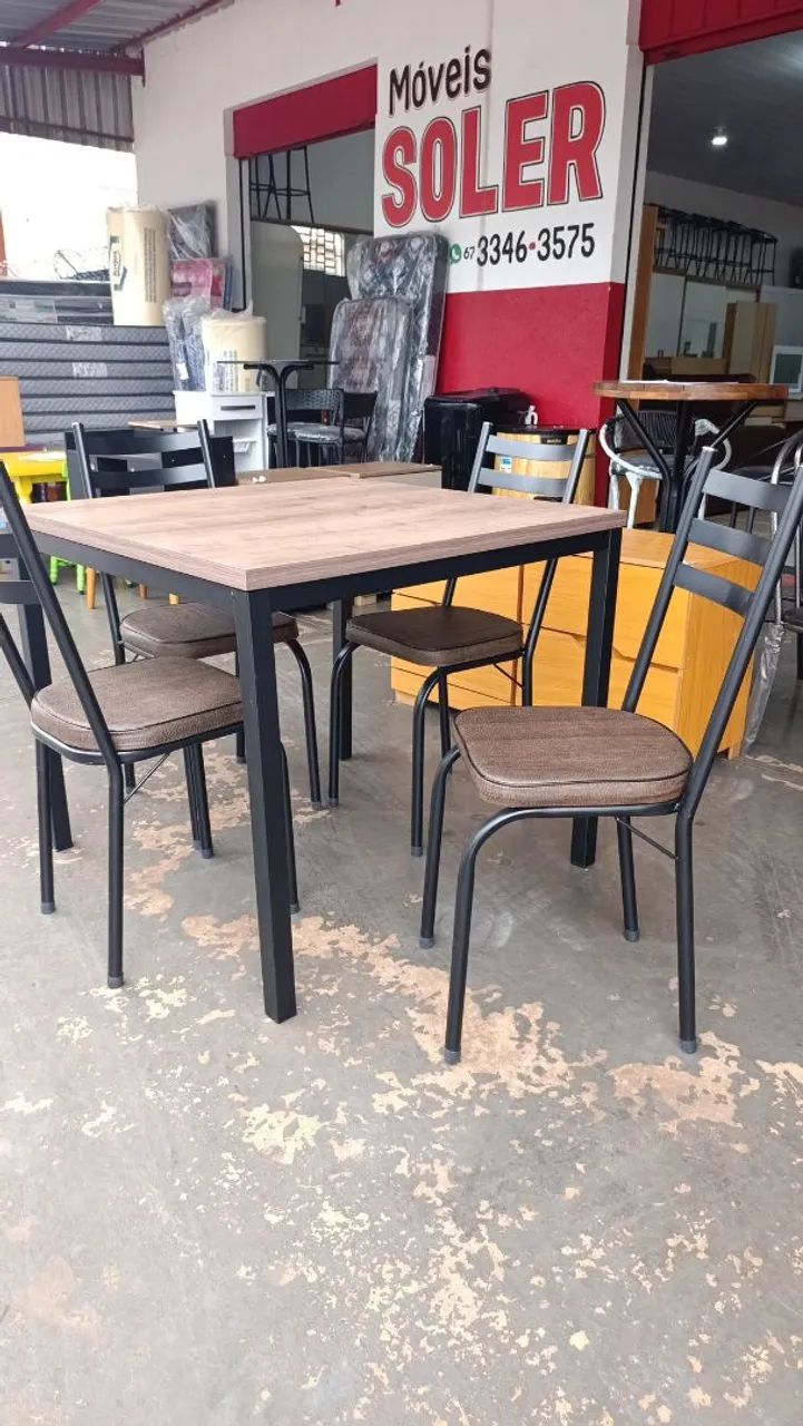 Mesa Quadrada com 4 cadeiras na PROMOÇÃO  - Foto 3
