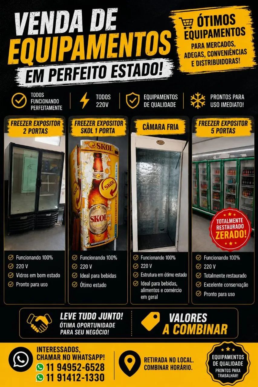 Lote de freezer e expositor 