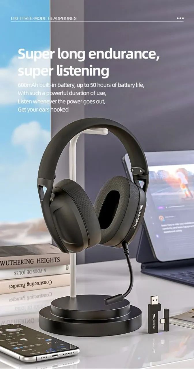 Headset Tri-mode SmailWolf Lp80  - Foto 2
