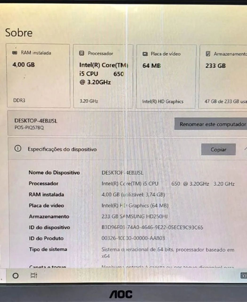 Computador Intel Core i5 | 4GB RAM | HD 250GB - Zona Norte - (Ref.:003) - Foto 2