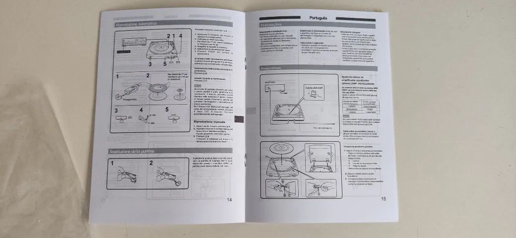 Manual De Instruções Toca Disco Aiwa Px-e850 9 Idiomas - Foto 4