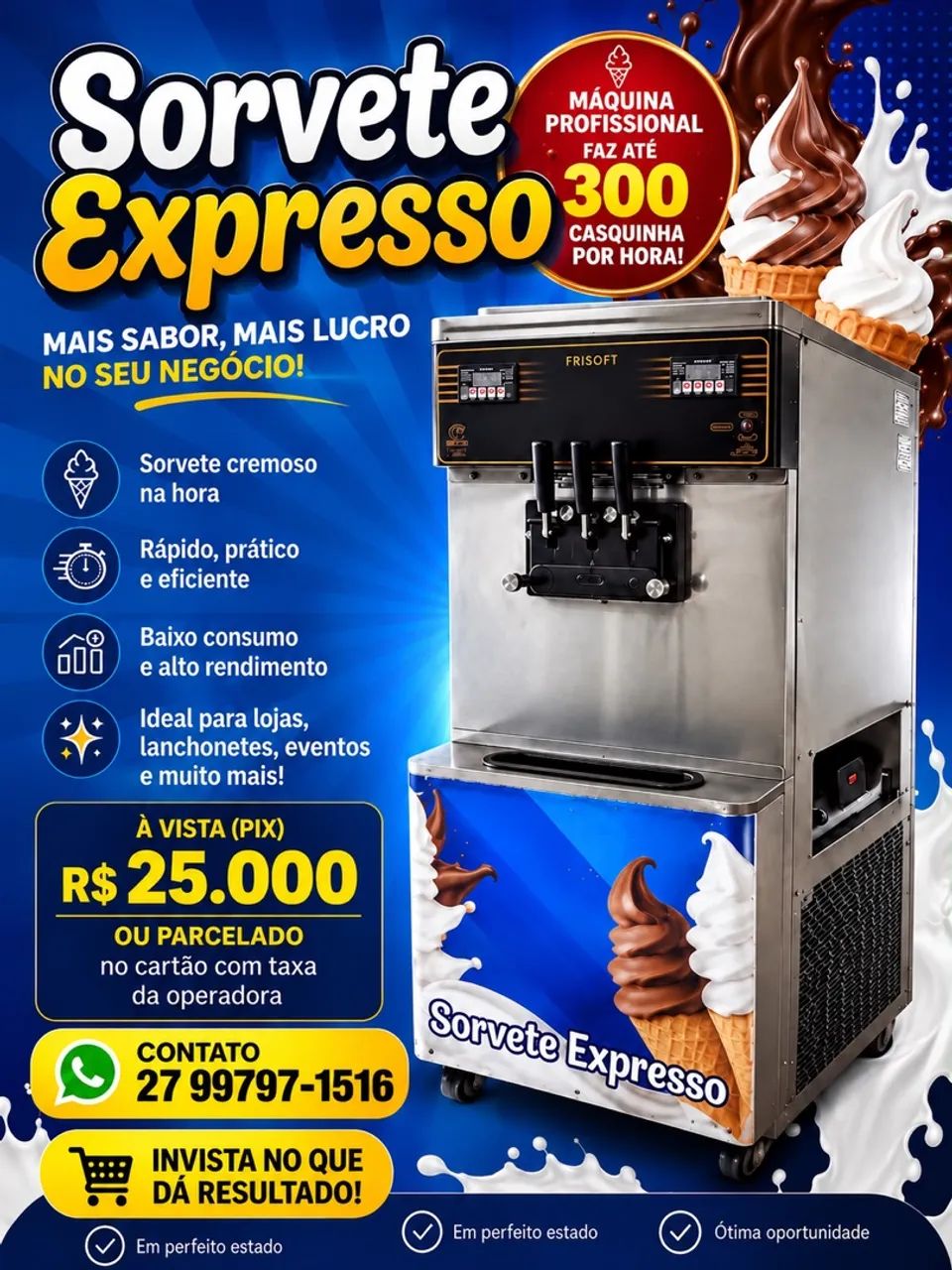 Máquina de Sorvete Expresso