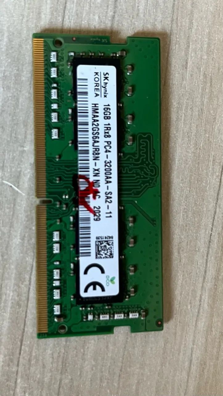 Memória RAM 16GB Notebook 