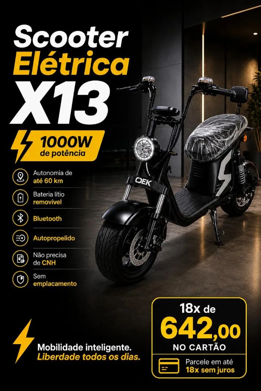 Scooter elétrica X13 Autopropelido 