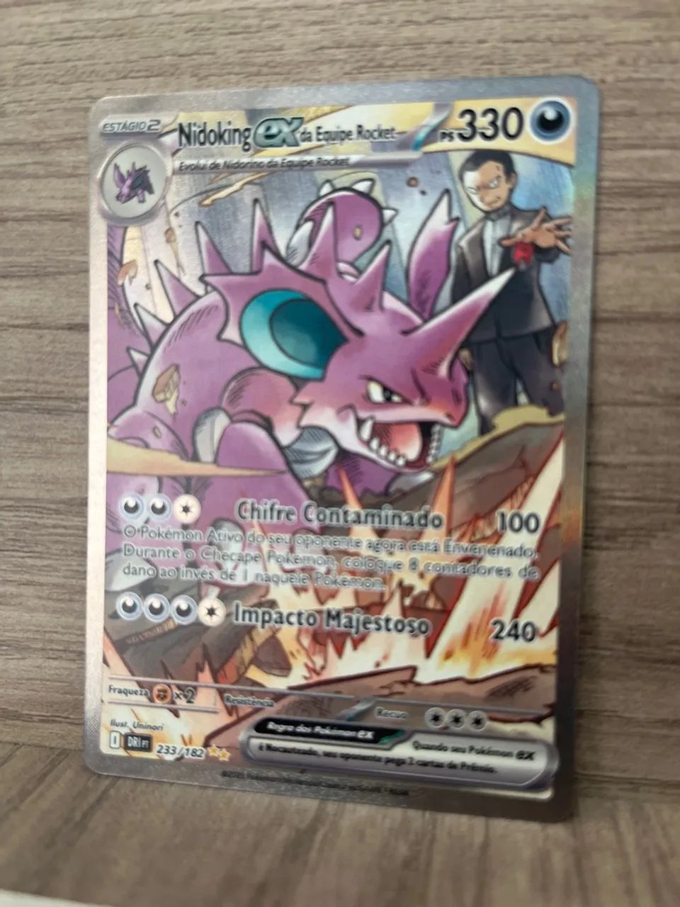 Card Pokémon Nidoking ex da Equipe Rocket (233/182) - Foto 4