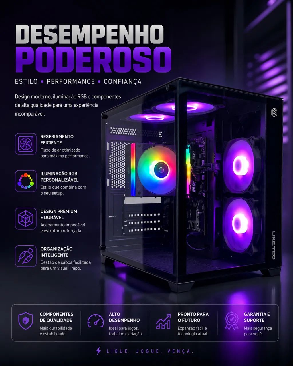 Computador Gamer, Novo - 1 Ano de Garantia - Foto 3