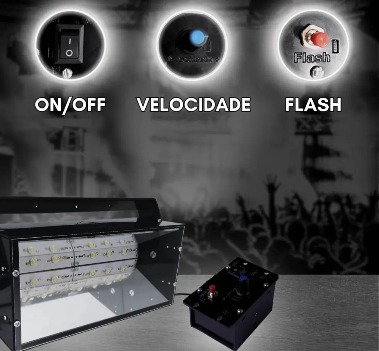 Super Strobo de Led E750 Branco Equivalente 750W - Foto 4