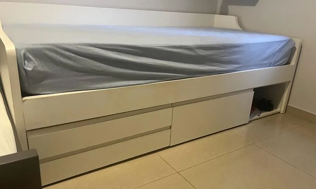 Cama solteiro planejada com gavetas  - Foto 3