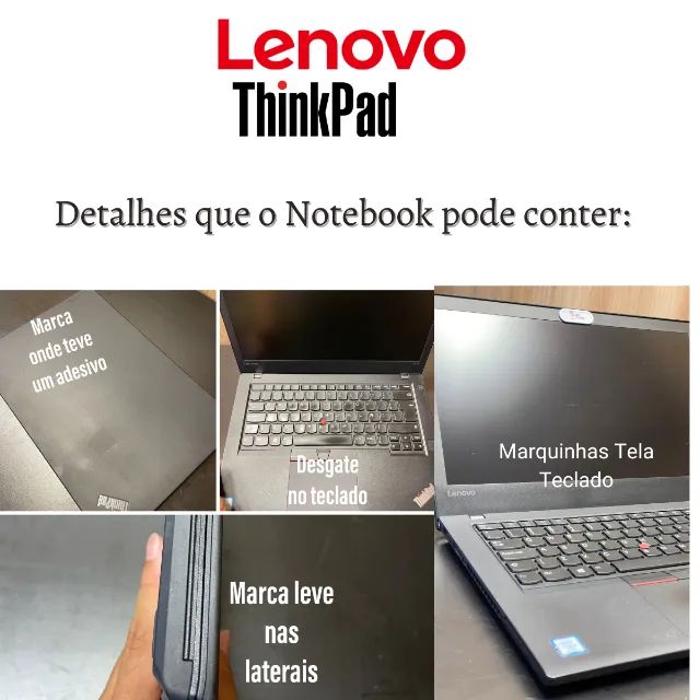 Notebook P/ Estudos Lenovo ThinkPad Core i5 8GB Ram Ssd 256GB  - Foto 3