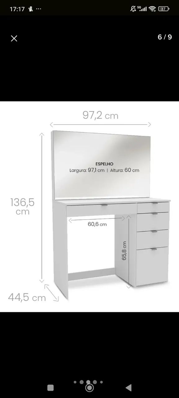 Penteadeira Semi-Nova64962684346627123