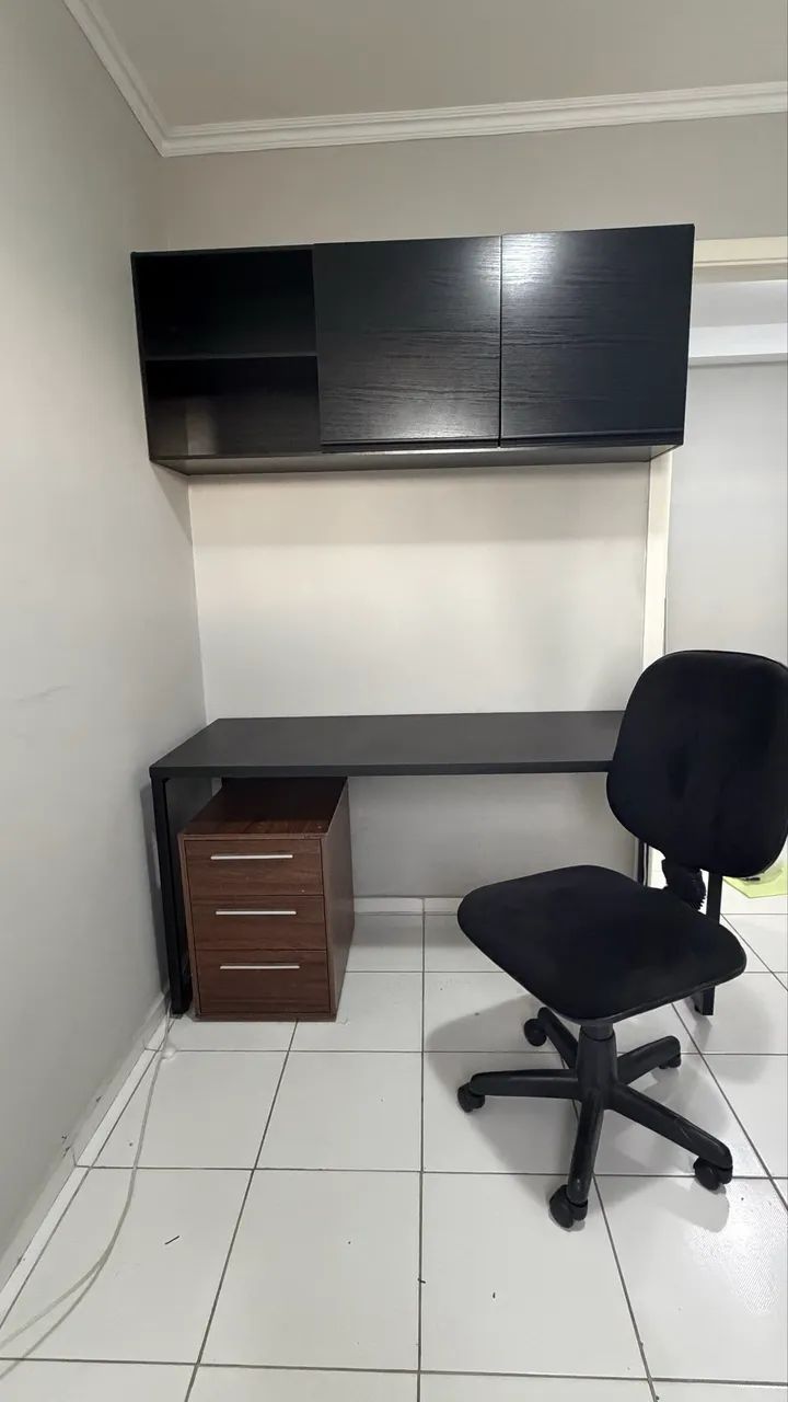 Office Desk, Chair and Storage Cabinet