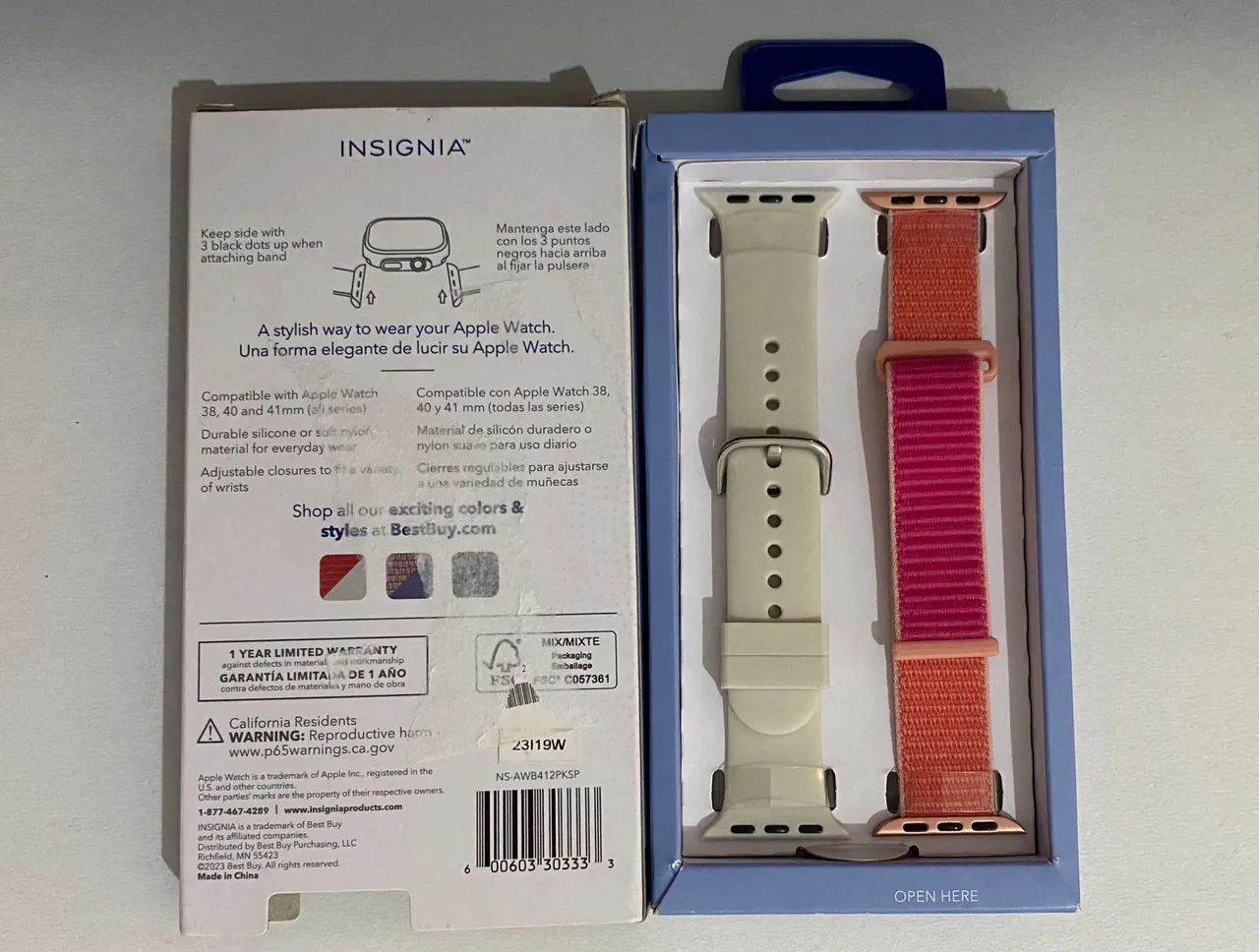 Kit com 2 Pulseira para relógio Apple watch 38/40/41mm