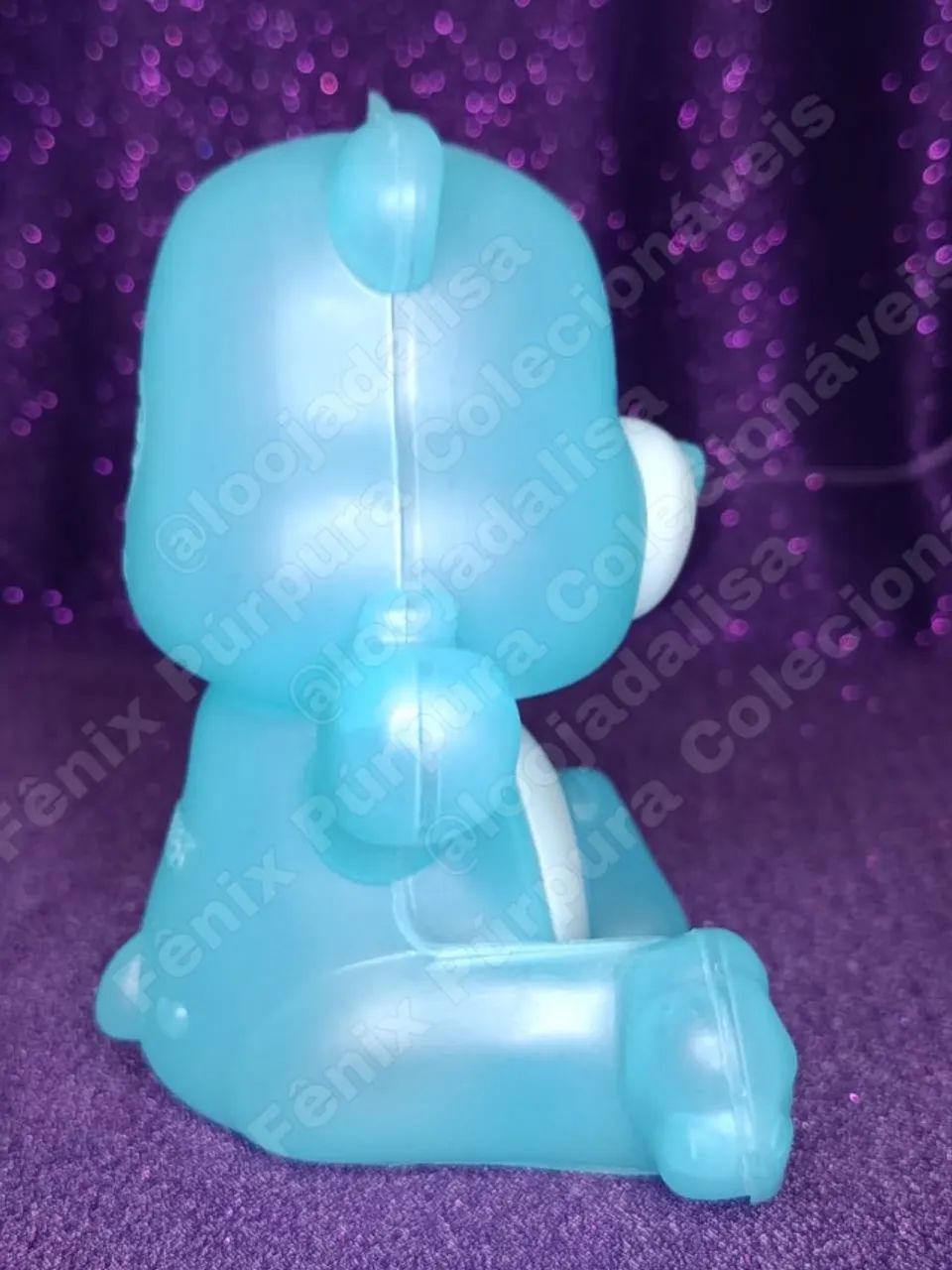 Luminária Ursinhos Carinhosos Giraffas Azul Lua Hora De Dormir Original Lacrado - Foto 5