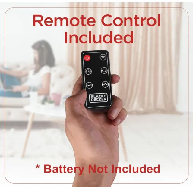 Aquecedor portátil Black+Decker com controle remoto, cerâmica 110V
