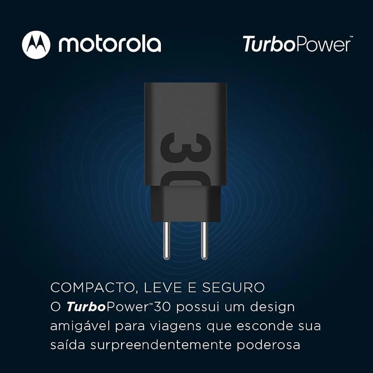 Carregador Motorola TurboPower 30W USB-C Original MC-307 Lacrado Novo - Foto 5