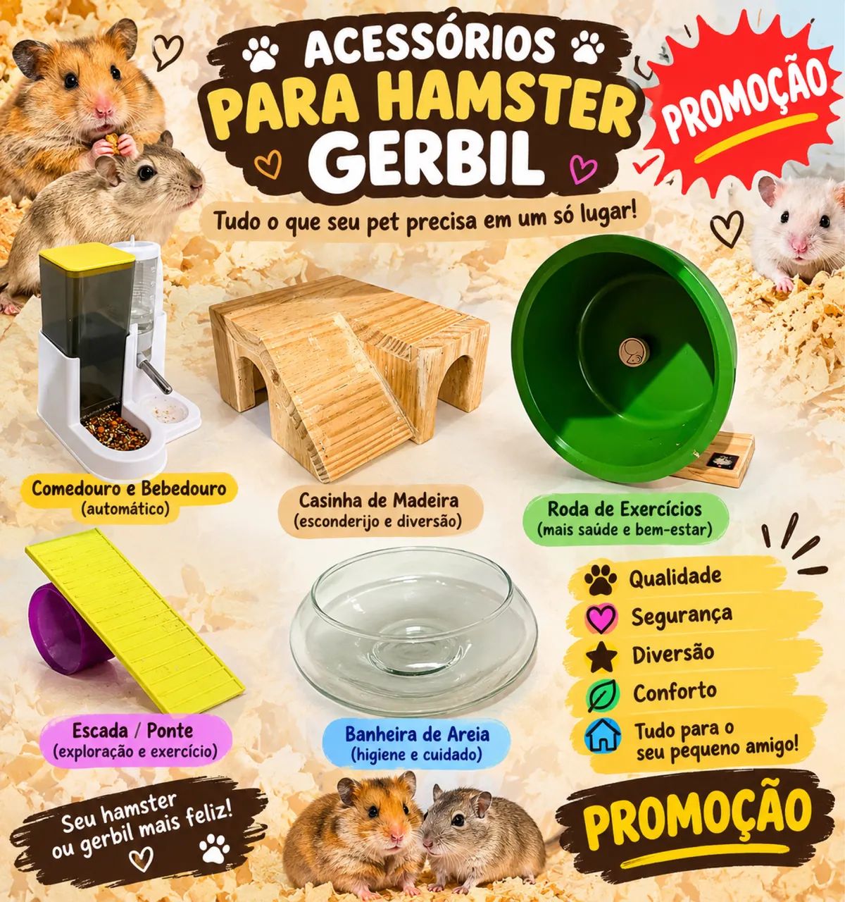 Acessórios hamster 