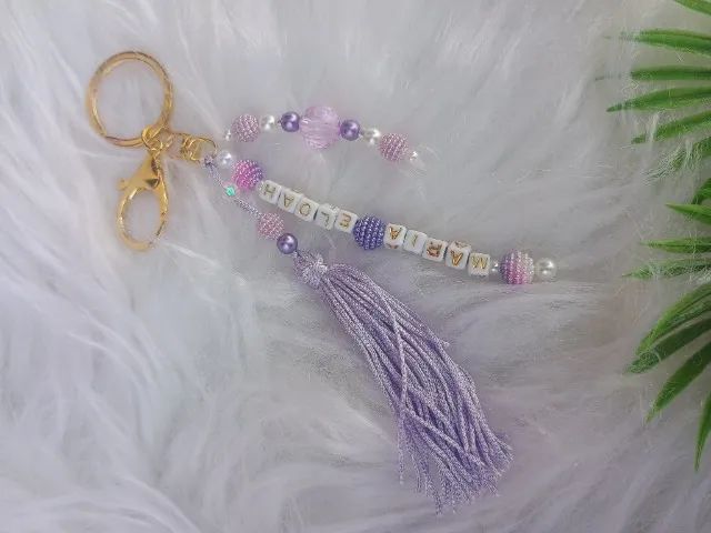 Chaveiro Perolado e personagem com nome  - Foto 3