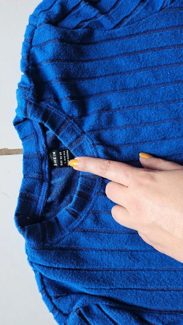 Cropped azul shein - Foto 4