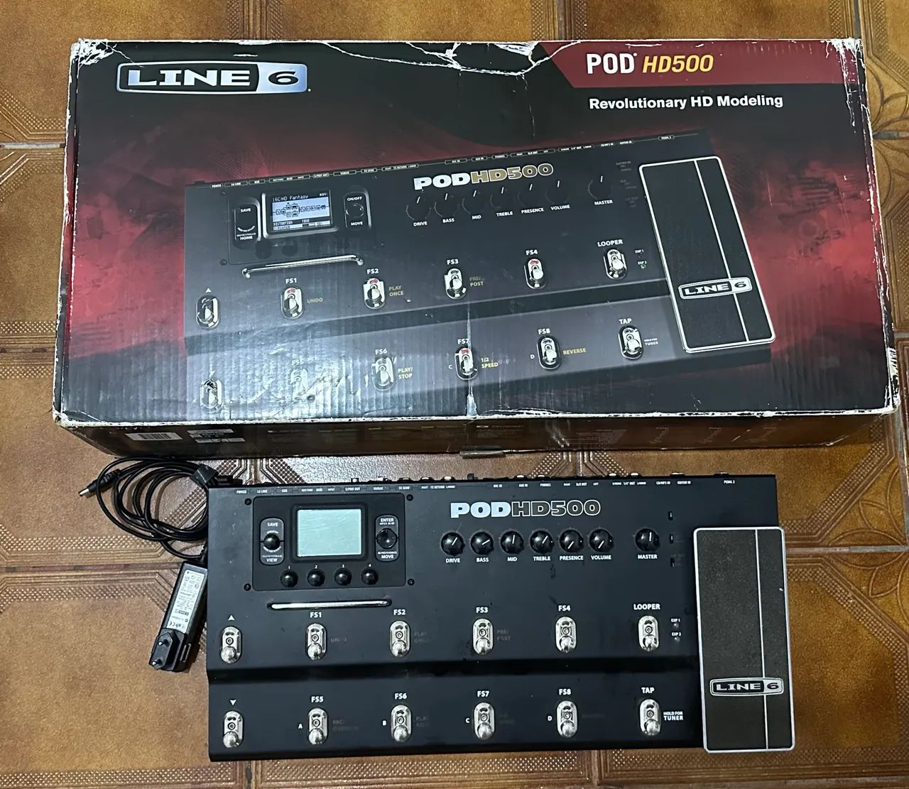 Pod HD500 com caixa, case original e model packs
