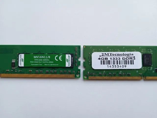 Kit 3 Memórias DDR3 para PC/DESKTOP - Ótimo Estado / Testadas - Foto 3