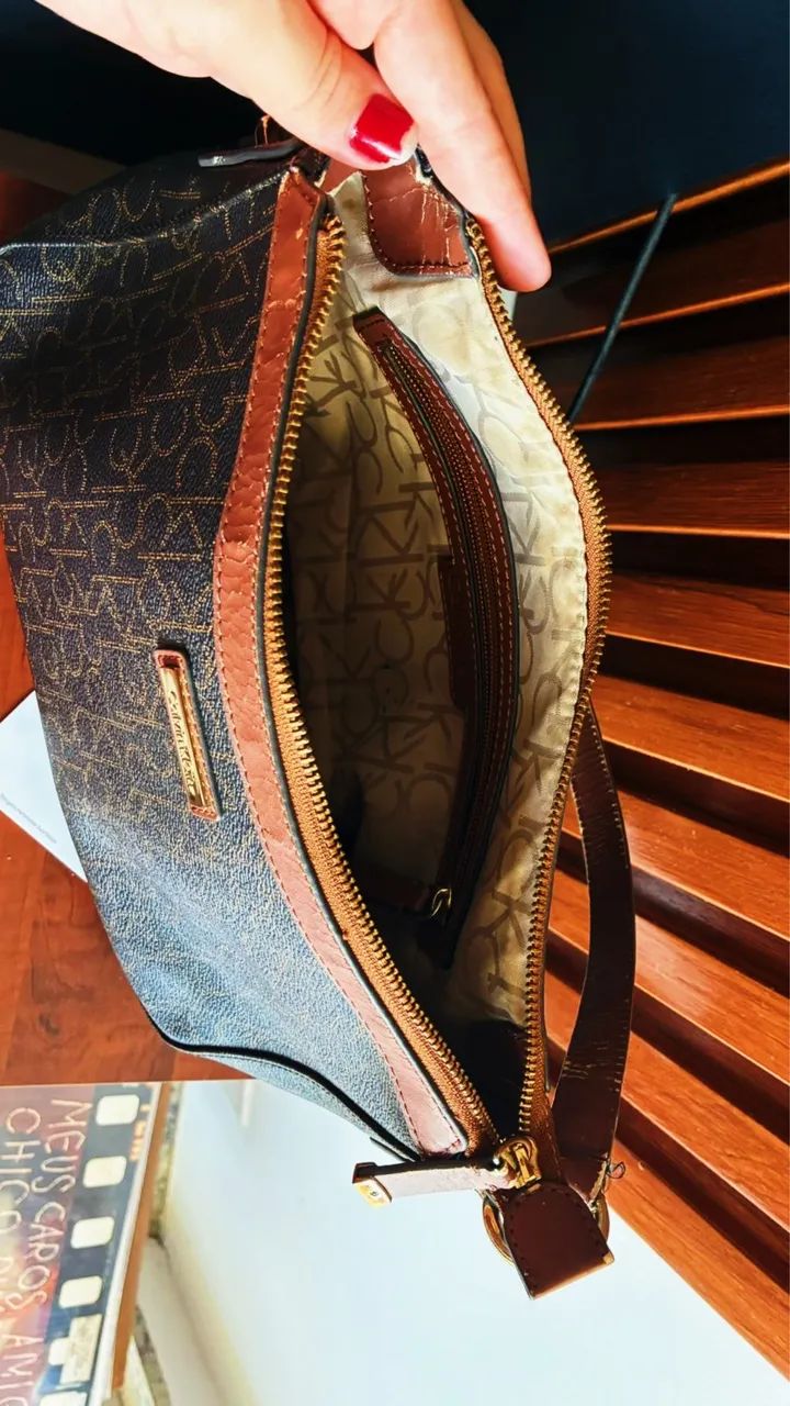 Bolsa Calvin Klein original, couro legítimo - Foto 4