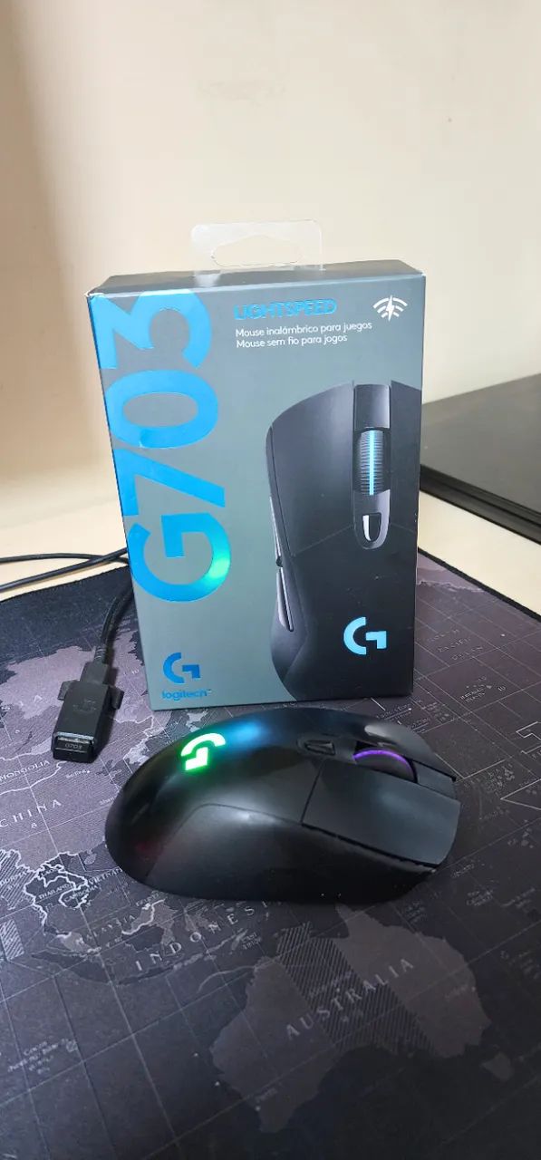 Mouse Logitech G703 Hero Sem Fio RGB Lightsync - Foto 4