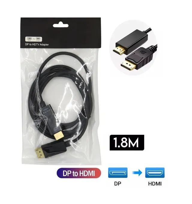 Cabo DisplayPort para Hdmi 1,8m