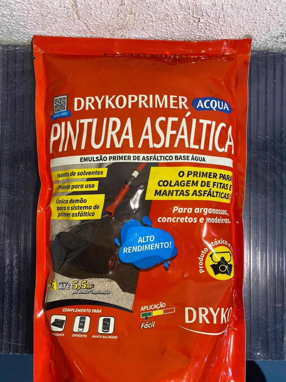Emulsão Primer asfáltico base de água 1L p/manta adesiva Drykoprimer